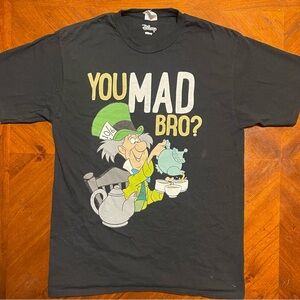 Disney Mad Hatter Black  T Shirt